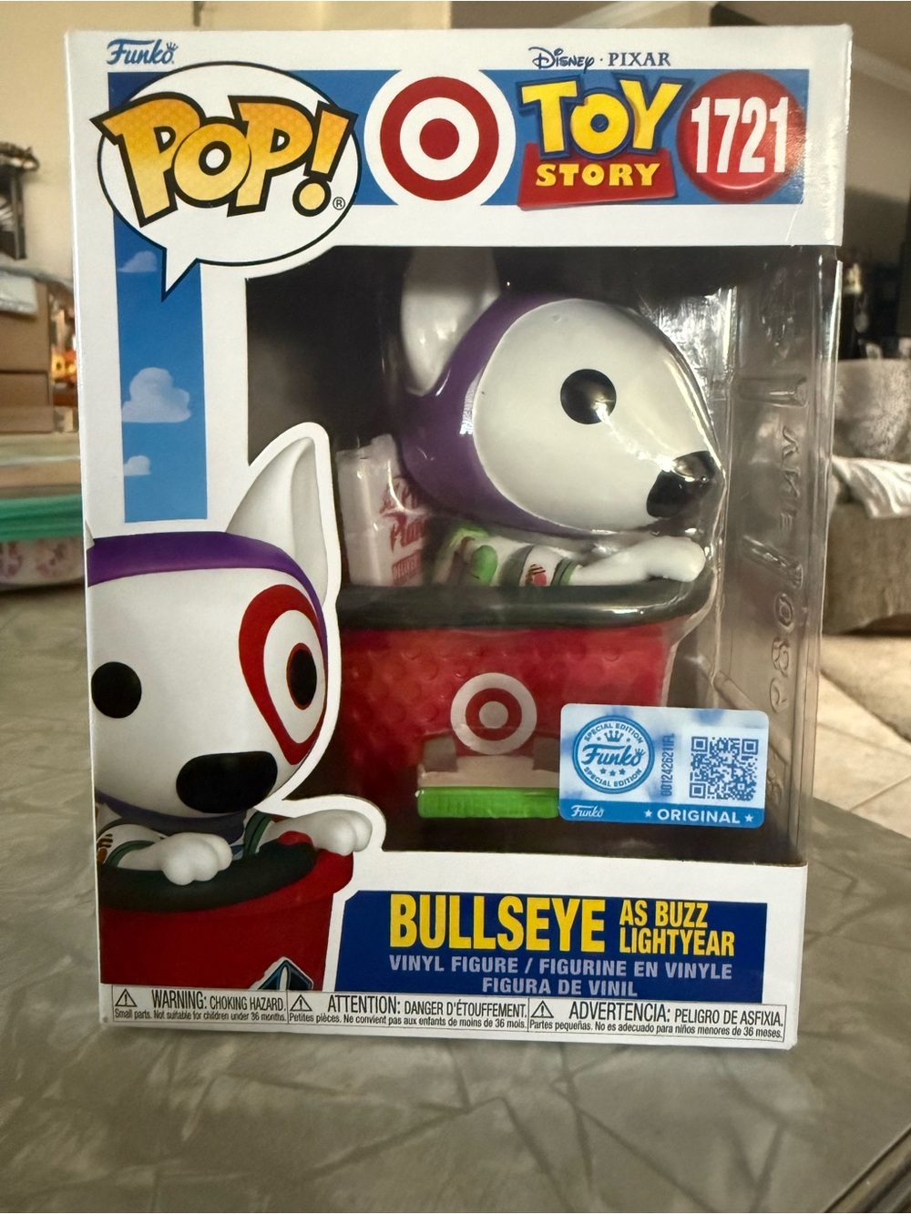 Funko Bullseye (as Buzz Lightyear) Vinyl Figure - White & Purple